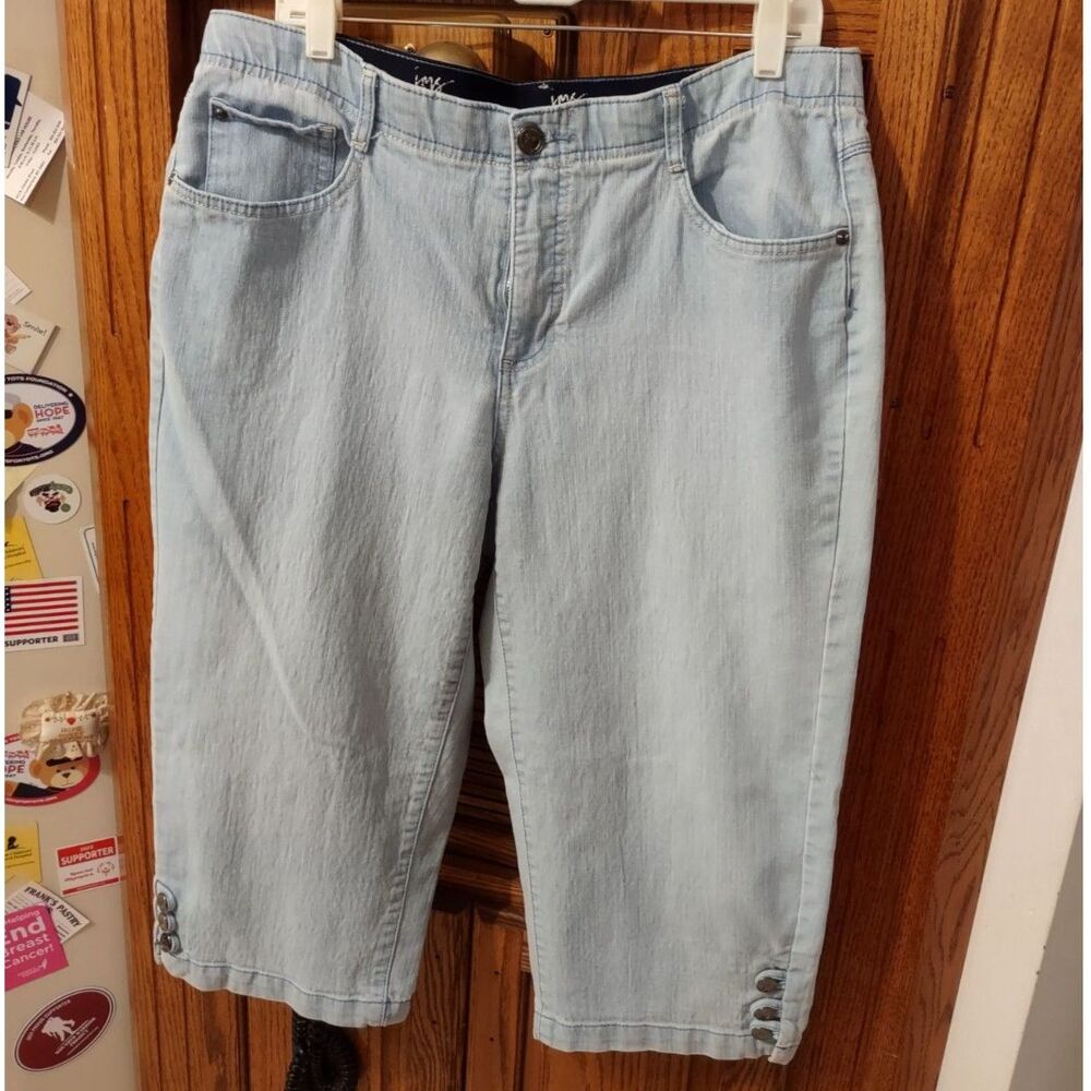 Just My Size Woman's Plus Control Waistband Capri Jeans